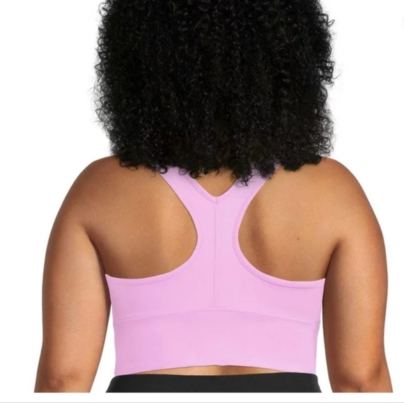 Avia 4X Violet Bloom Plus Size Ruched V-Neck Sports Bra NWT New - Picture 2 of 5